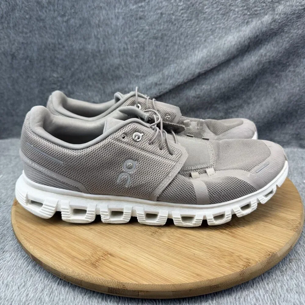On Cloud Shoes Mens Size 10 Beige Mesh Running Athletic Sneakers 3MF10073280